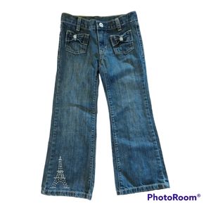 Gymboree Eiffel Tower Jeans sz 5 Ready Set Go Rhinestones